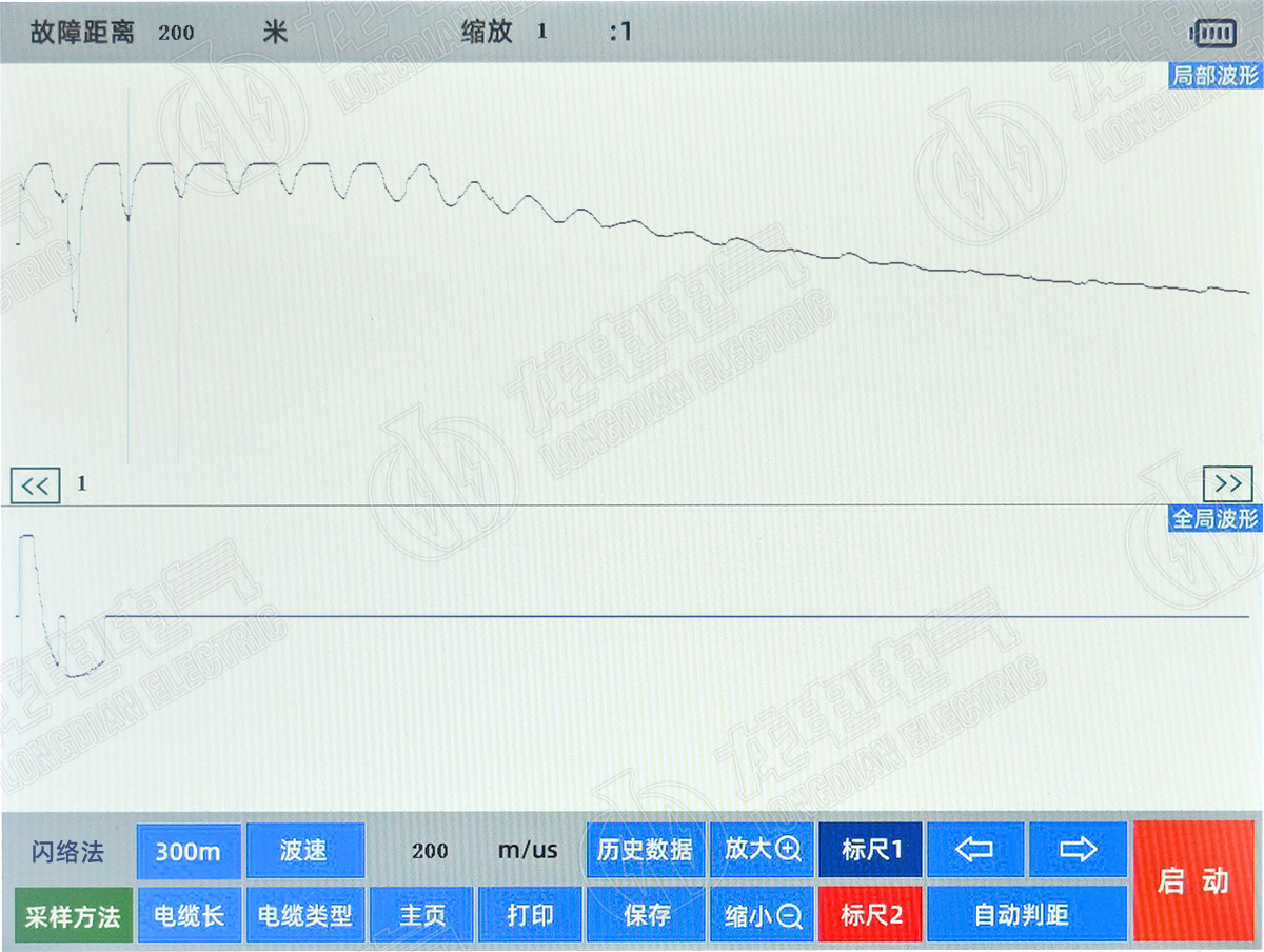 電纜故障測(cè)試儀波形圖